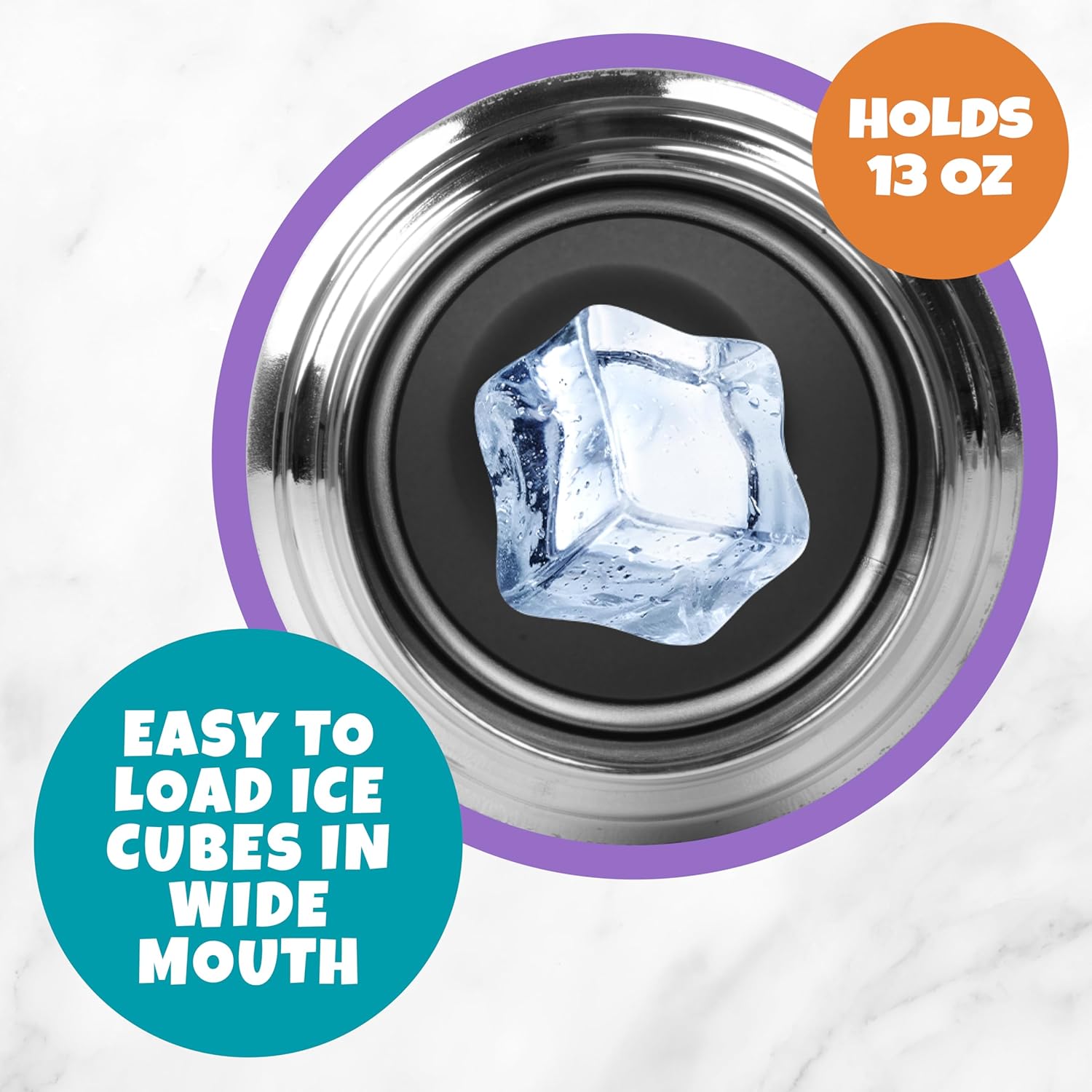 Bentology Stainless Steel 13 oz Reusable Water Bottle for Kids, Pink- Double Wall Insulated, Spill Proof Lid w/Built-in Straw- Keep Liquids Hot or Cold- Easily Fits in Lunch Boxes & Bags - Image 5