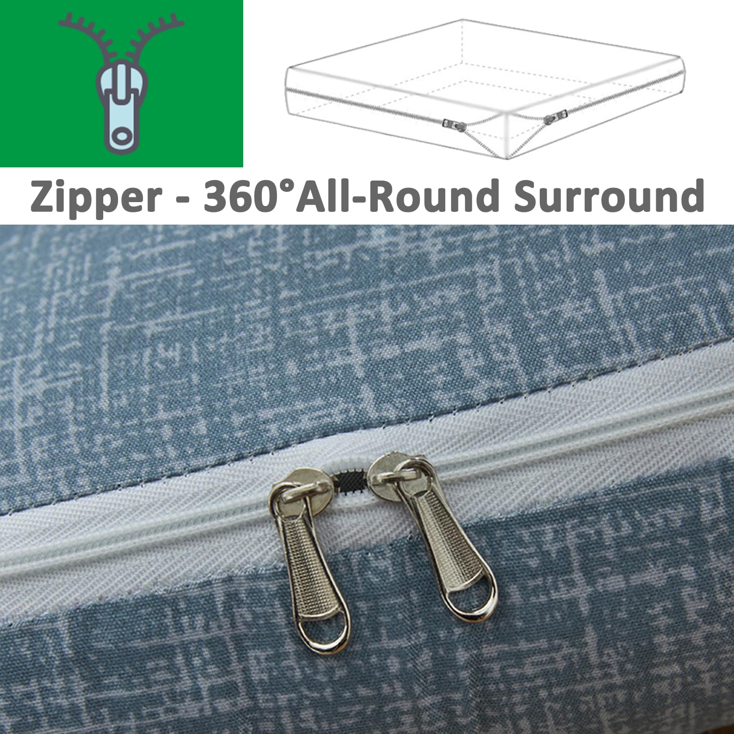 Coprimaterasso Futon Tinta Unita,Cerniera Lavabile A Grandezza Naturale,Pavimento In Cotone Per Protezione Dalla Polvere,Morbida Copertura Protettiva Per Materassino,Giallo,Twin/90x200cm