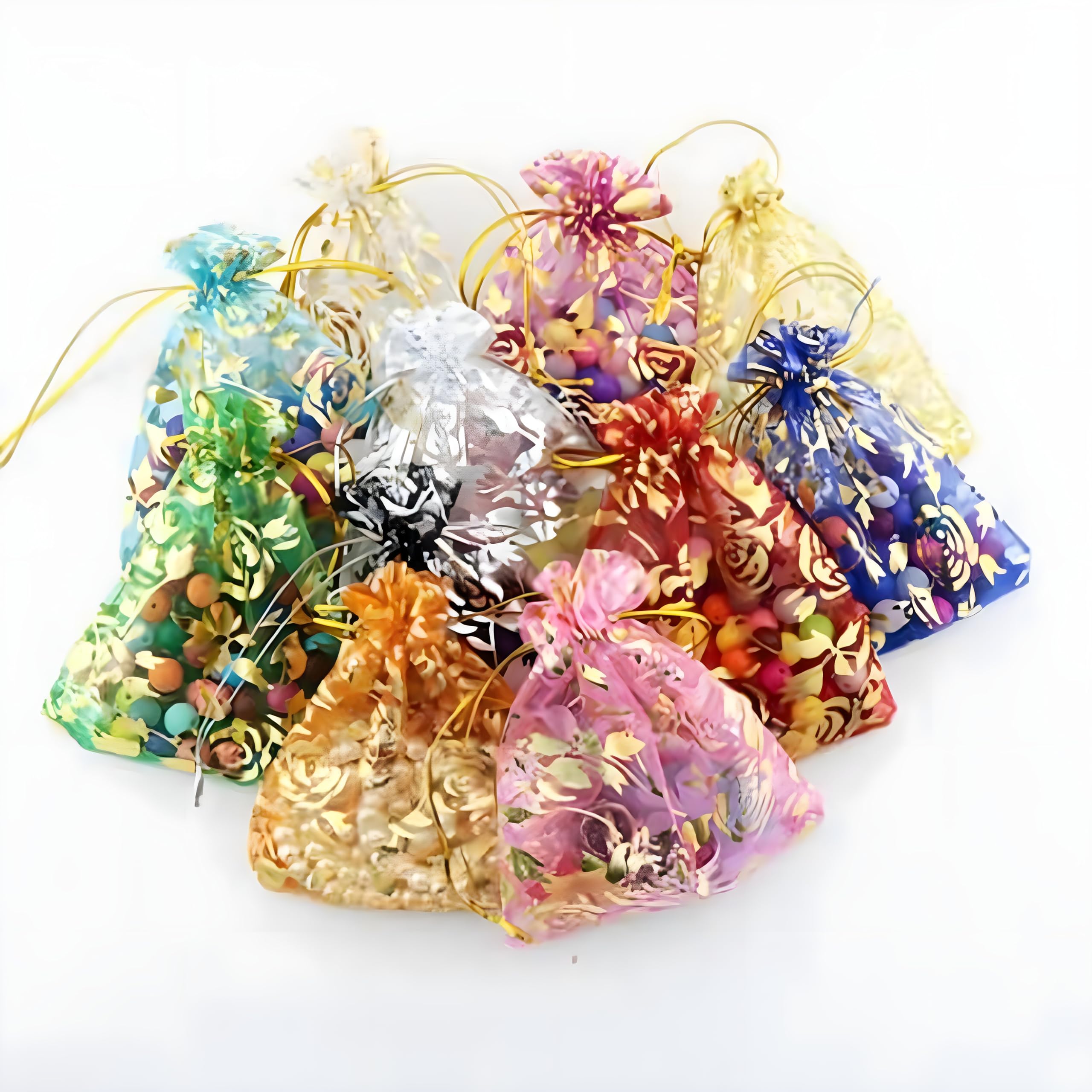 See full amazon price history chart for ScentRose Organza Party Favor Drawstring Pouch, Shagun Potli Bags for Wedding/Party/Baby Shower, Dry Fruit Pouches, Gift Pouches for Return Gifts(Multicolour) Size 14cm x 10cm | Pack of 20 ScentRose Organza Party Favor Drawstring Pouch, Shagun Potli Bags for Wedding/Party/Baby Shower, Dry Fruit Pouches, Gift Pouches for Return Gifts(Multicolour) Size 14cm x 10cm | Pack of 20 (B0BYF2WVL7) Amazon Price History, Amazon Price Tracker