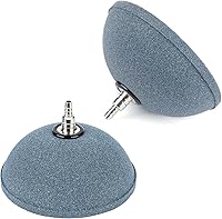 Pawfly 4 Inch Bread Air Stone Disc (2 Pack) - Aquarium Bubbler Oxygen Diffuser for Fish Tanks, Ponds, DWC Hydroponics, Steady Bubbles
