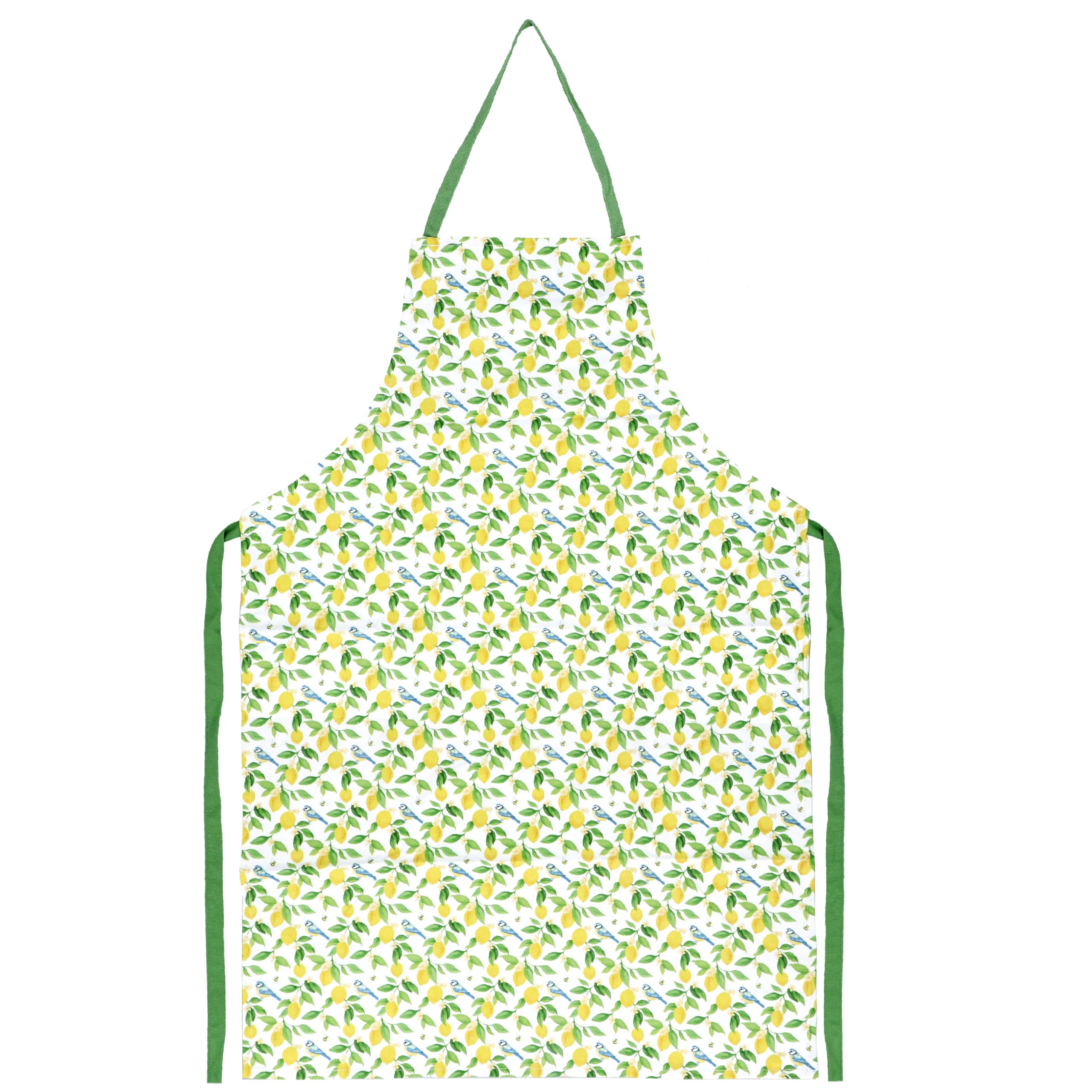 Gisela Graham Lemon & Blue Bird Design Cotton Apron