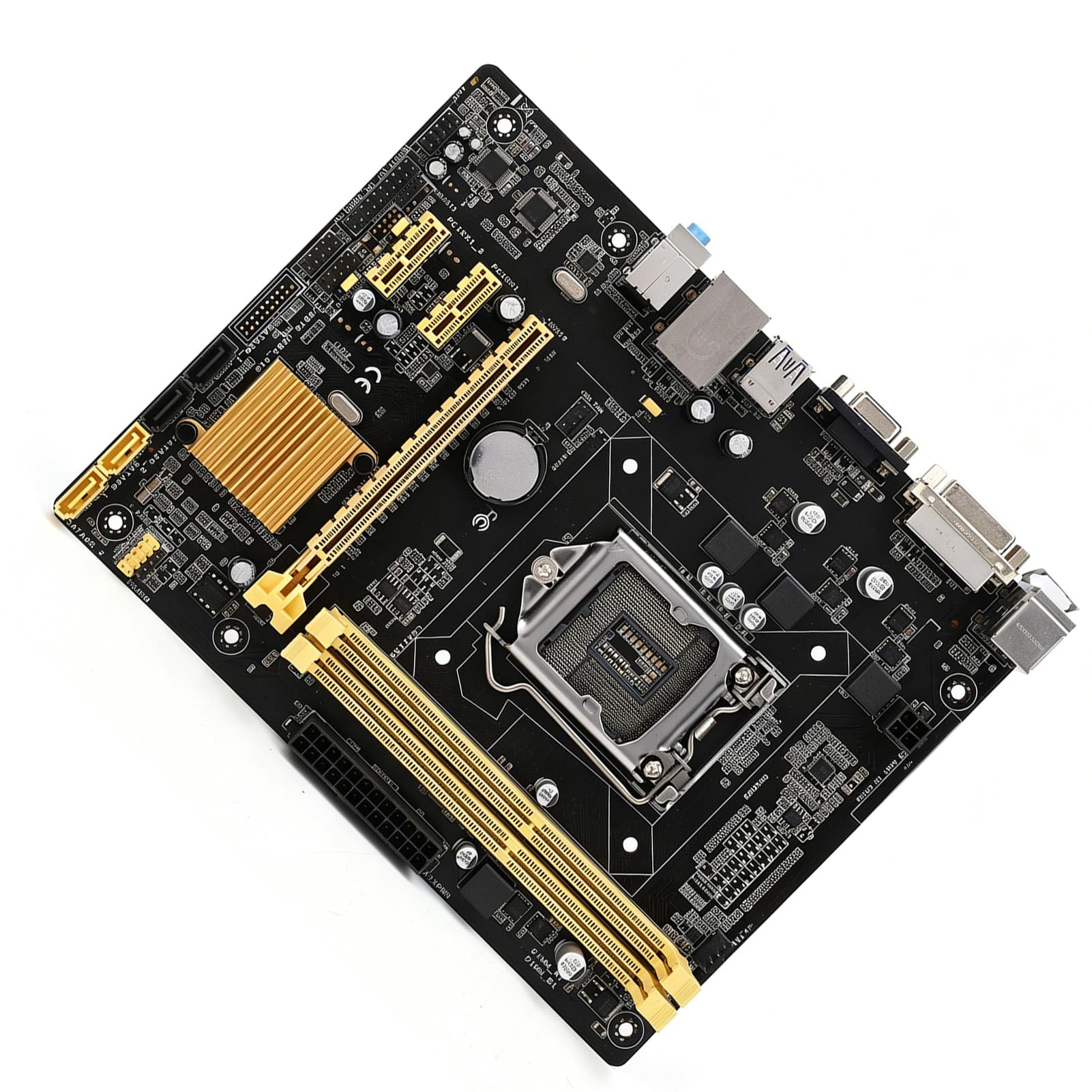 Płyta Główna do Komputera Stacjonarnego, Płyta Systemowa LGA 1150 H81 DDR3 16 GB, łatwa Instalacja, Zasilanie 3-fazowe, 24-pinowe, Plus 4-pinowe, Zasilanie Procesora dla Pr