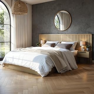 Taylor Hotel Ottoman Bed, King Size, Side Tables (Light Wood) | Heavy Duty, Spacious Underbed Storage, Slatted Headboard, Elegant and Luxurious with Scandi-Inspired Design
