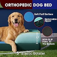 Vista 96 de Comfort Expression - Cama ortopédica para perros extragrandes, 53 x 42 pulgadas, cama impermeable y de apoyo de espuma con cojines removibles