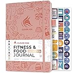 Clever Fox Fitness & Food Journal - Nutrition & Workout Planner for Women & Men - Diet & Gym Exercise Log Book with Calendars, Diet & Training Trackers - Undated, A5 Size, Hardcover (Light Pink)