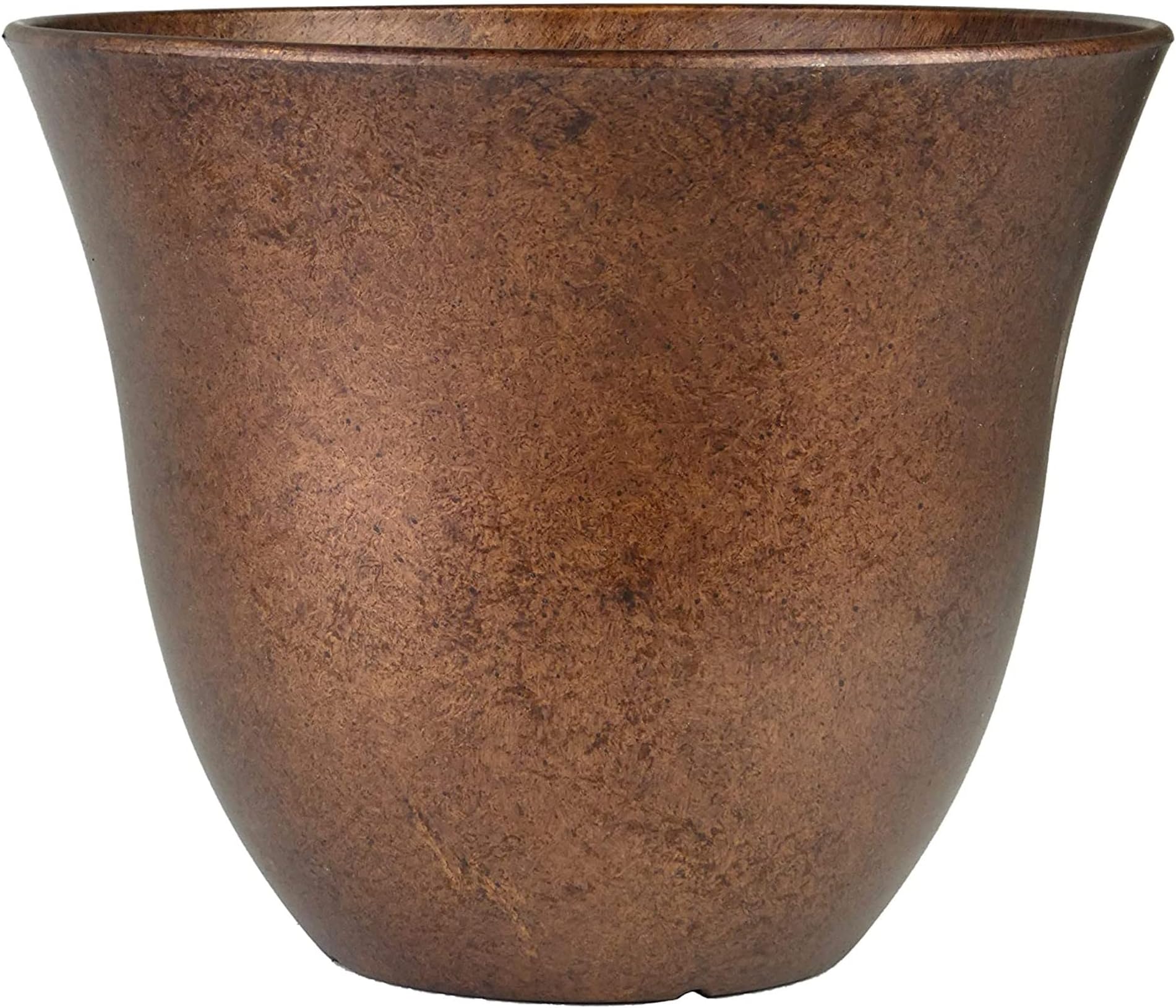 Classic Home and Garden Honeysuckle Resin Planters - Lightweight Indoor & Outdoor Plant Pots - UV-Resistant Plastic Flower Pots - Pot Planters for Flowers & Herbs (13" Distressed Copper)