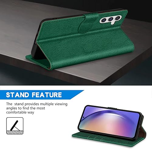 Miniatura 6 de ZZXX Funda tipo cartera para Samsung Galaxy A54 5G con bloqueo RFID, ranura para tarjetas, función atril, cierre magnético, funda protectora de