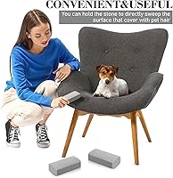 Vista 3 de Loopeer 2 piezas de piedra pómez para eliminar el pelo de mascotas, piedra pómez para la limpieza del pelo de las mascotas, herramienta de limpieza
