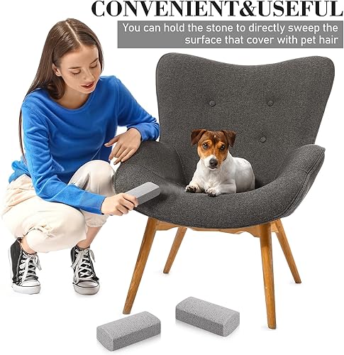 Miniatura 3 de Loopeer 2 piezas de piedra pómez para eliminar el pelo de mascotas, piedra pómez para la limpieza del pelo de las mascotas, herramienta de limpieza