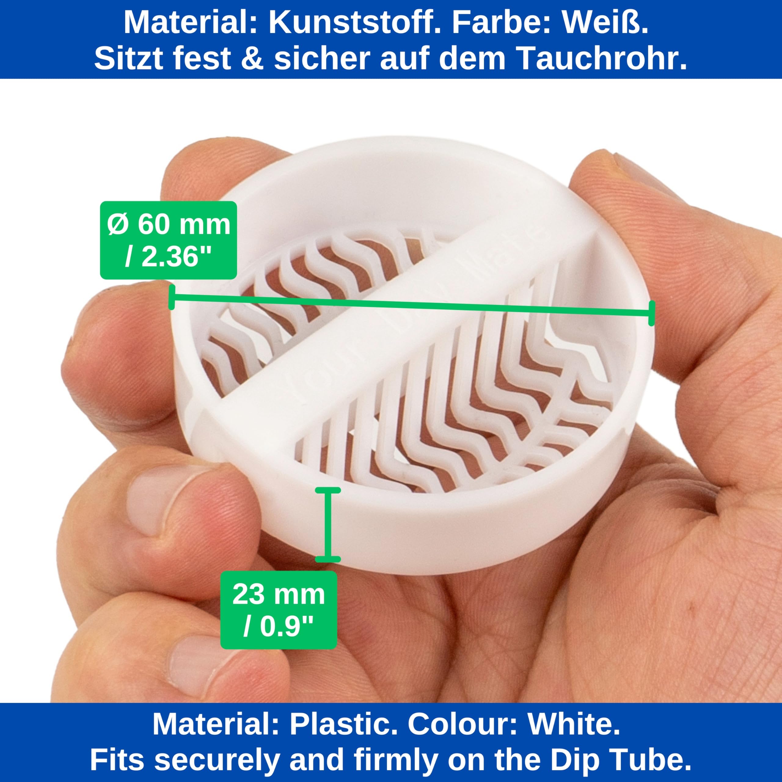 Filtre Anti Cheveux Tube Plongeur Filtre à Cheveux Blanc Pour Douche - Anti-bouchage Canalisation - Compatible Viega Filtre Bac Douche Blanc Rechange Viega