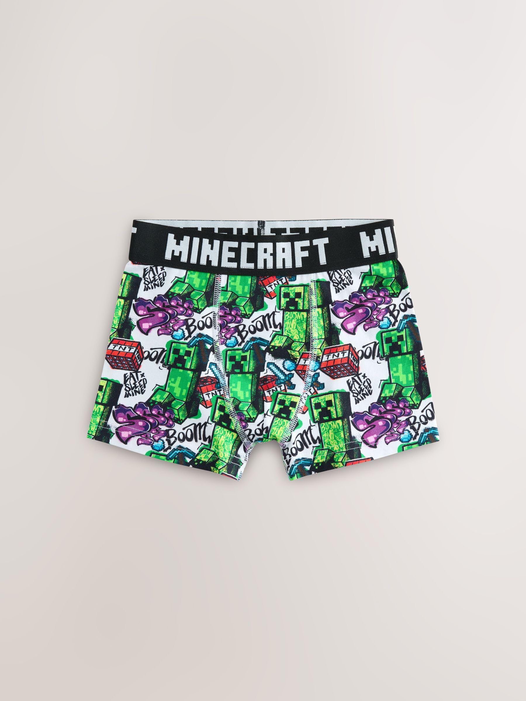 NEXT Ragazzo Confezione da 7 Boxer di Minecraft | Bambino, Standard, Mid Rise