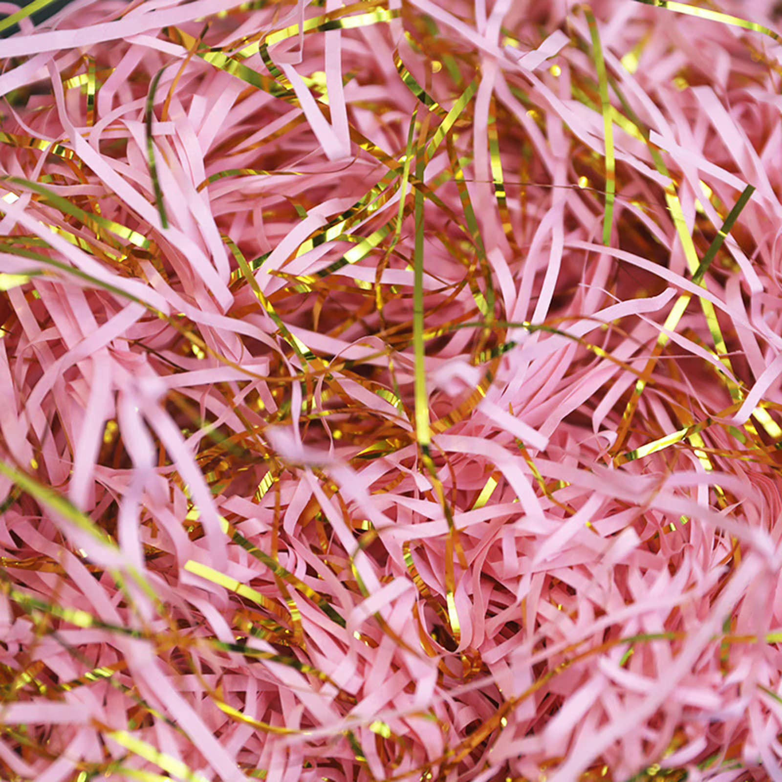 Shredded Tissue Paper for Hampers 500g, Dust-Free Shredded Paper for Gift Boxes, Ideal for Gift Packaging Filler, Basket Filler, Golden Silk Powder