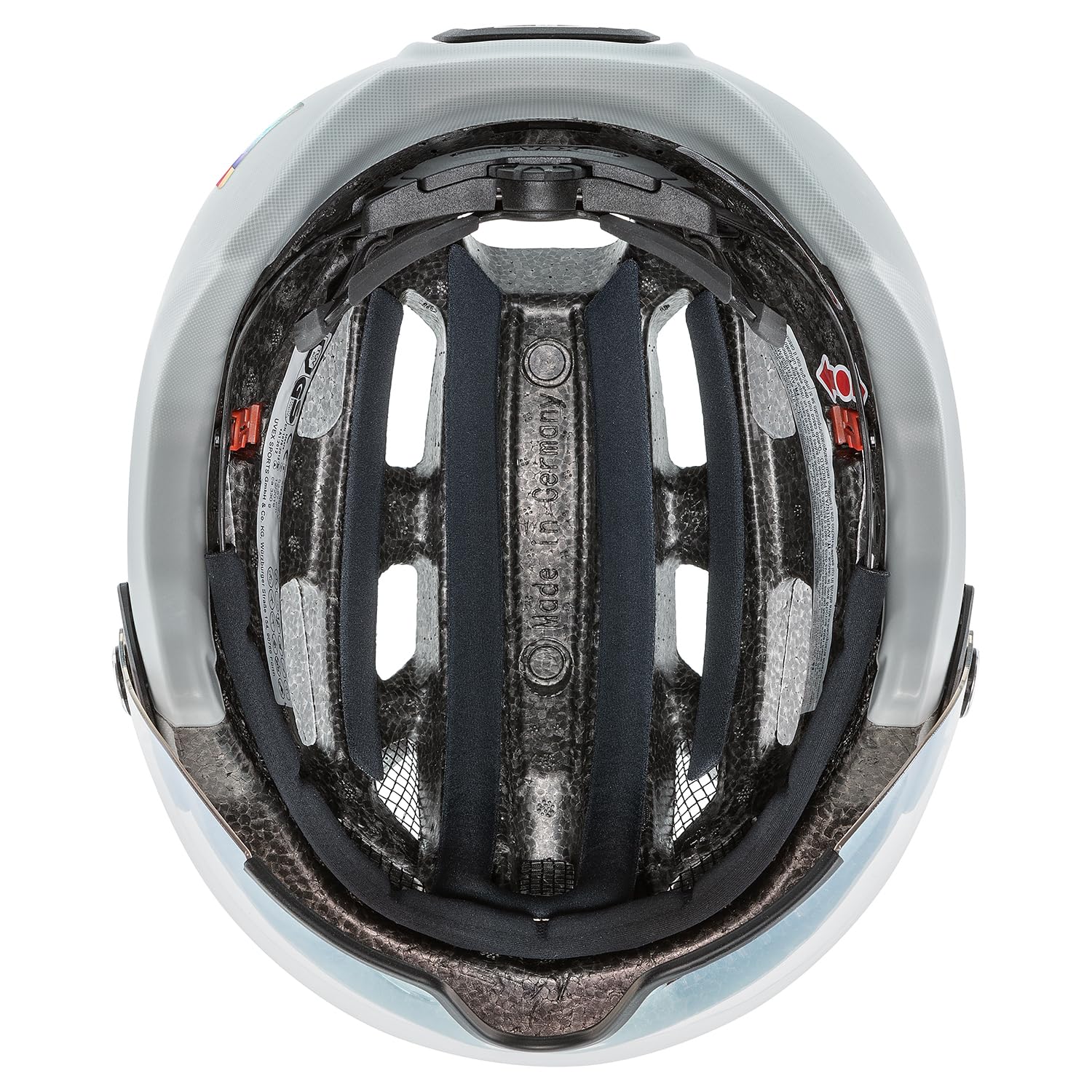 uvex Finale Visor V - sicherer City-Helm für Damen und Herren - mit selbsttönendem Visier - inkl. LED-Licht