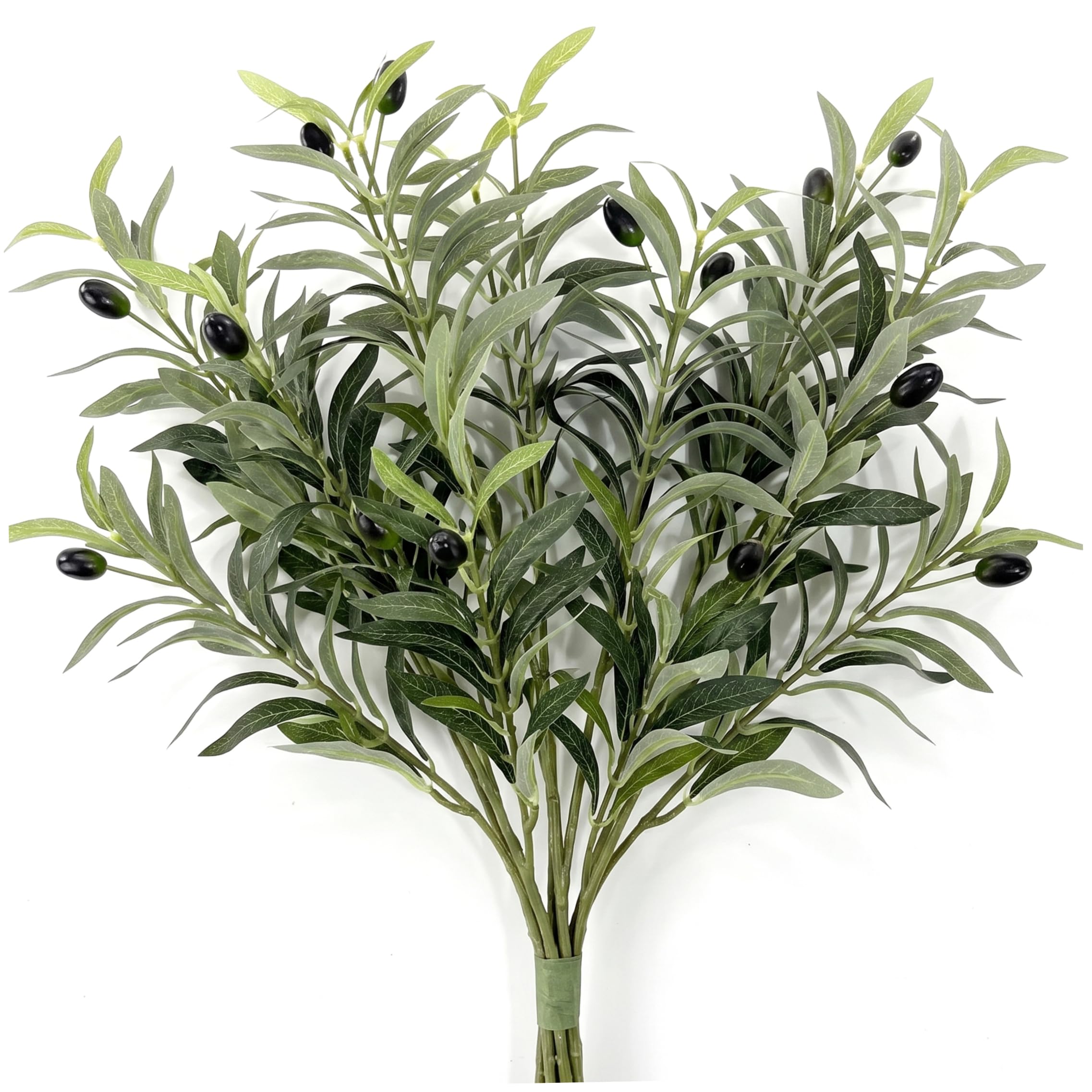 Gemuseeee 6 Pack 16 Inch Indoor Artificial Olive Branches Realistic Greenery Stems for Vase Decor