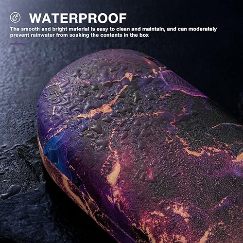 Miniatura 51 de molshine Estuche rígido de cuero para lentes de sol, funda clásica para gafas grandes para mujeres y hombres,Gafas de sol