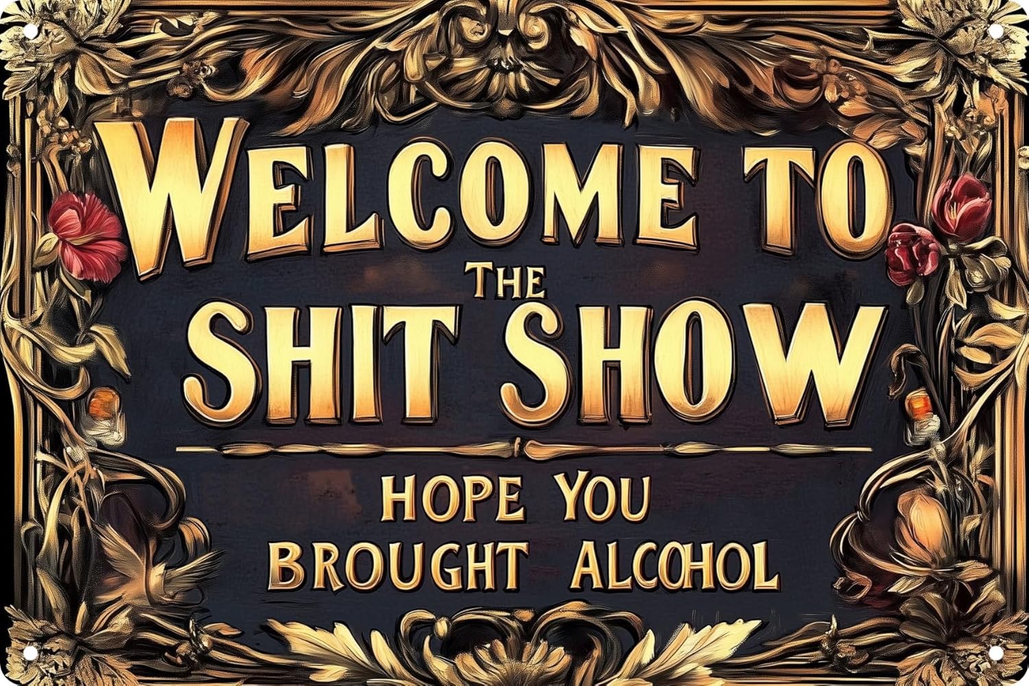 Cartel de metal retro divertido para decoración de baño, póster vintage para hombre, cueva para sala de estar, decoración del hogar, 8 x 12 pulgadas