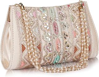 PLANX Velvet SilK Stylish Embroidery Unique Design Trendy Traditional Wedding Party Handheld Potli For Women Price In India
