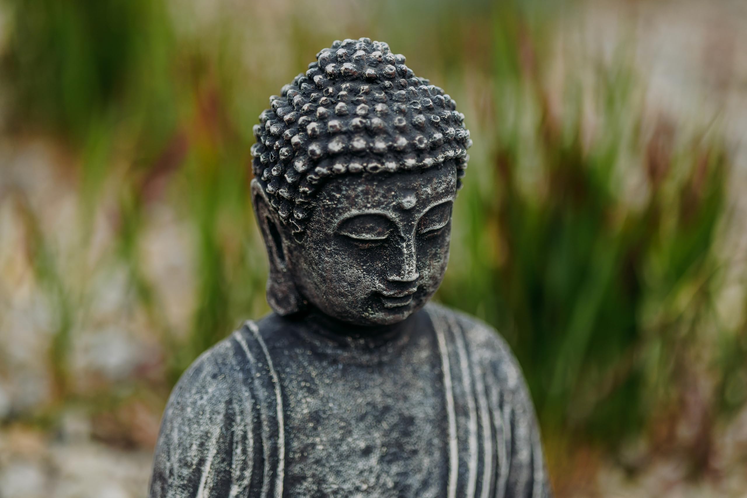 gartendekoparadies.de Figure de Pierre Massive Bouddha en Pierre reconstituée, résistant au Gel (Multicolore)