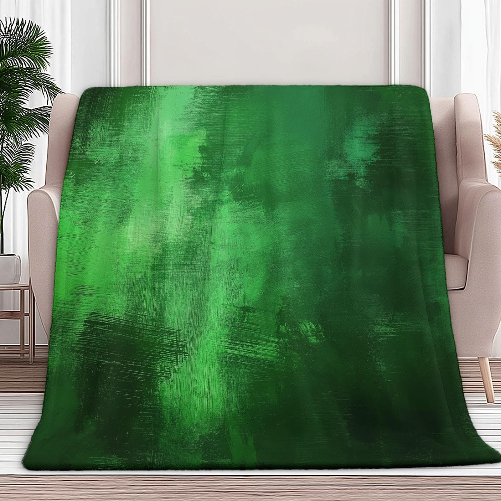 Générique Koc w kratę 150 x 200 cm, zniszczony, ale elegancki, z nadrukiem flanelowym premium, narzuta na sofę dla nastolatków i dorosłych, Niebieski