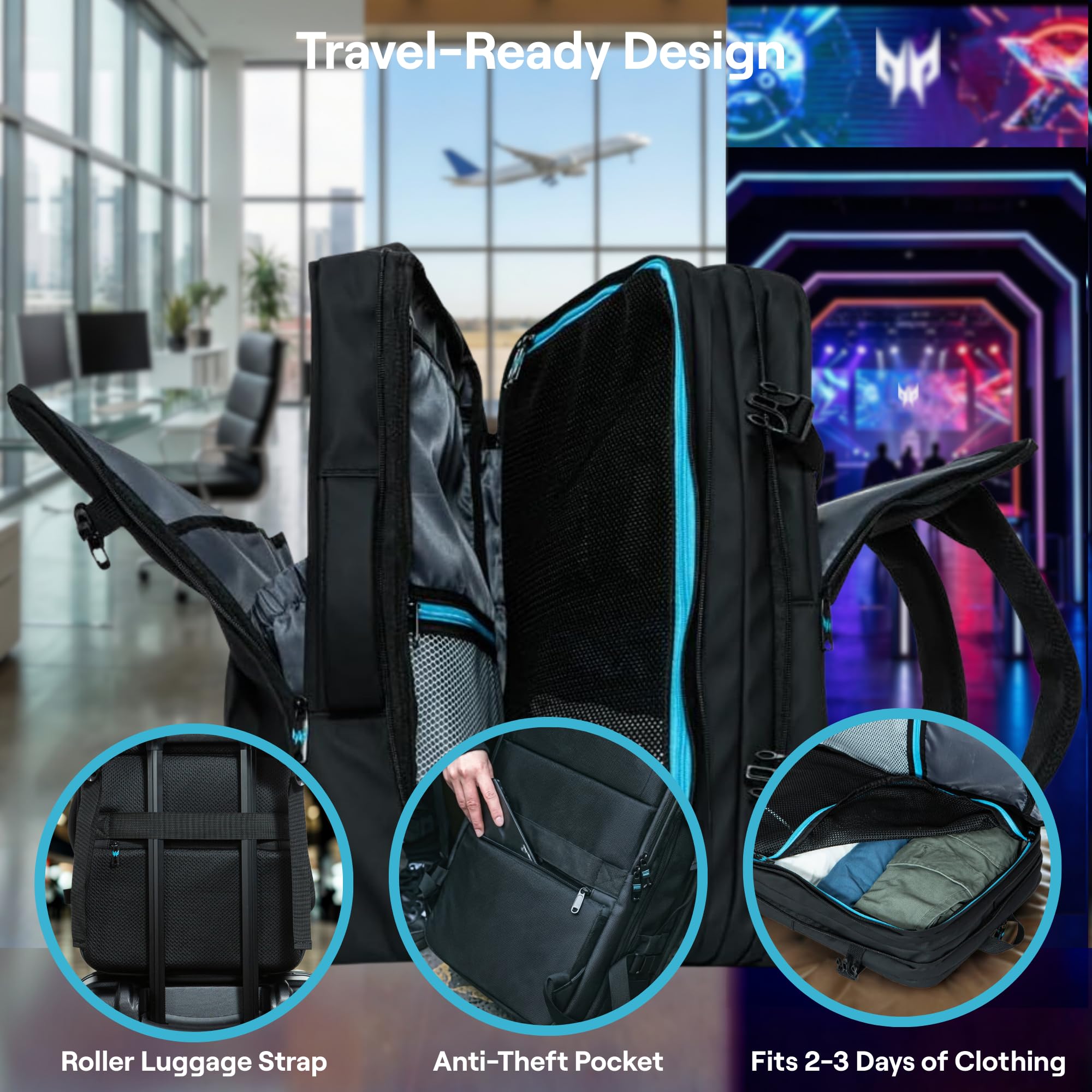 Amazon.com: Acer Predator Robust Gaming Laptop Backpack Fits 18in