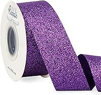 Vista 22 de Ribbli Cinta de Navidad con purpurina dorada, para envolver regalos, borde cortado dorado, para manualidades, decoración de árbol de Navidad