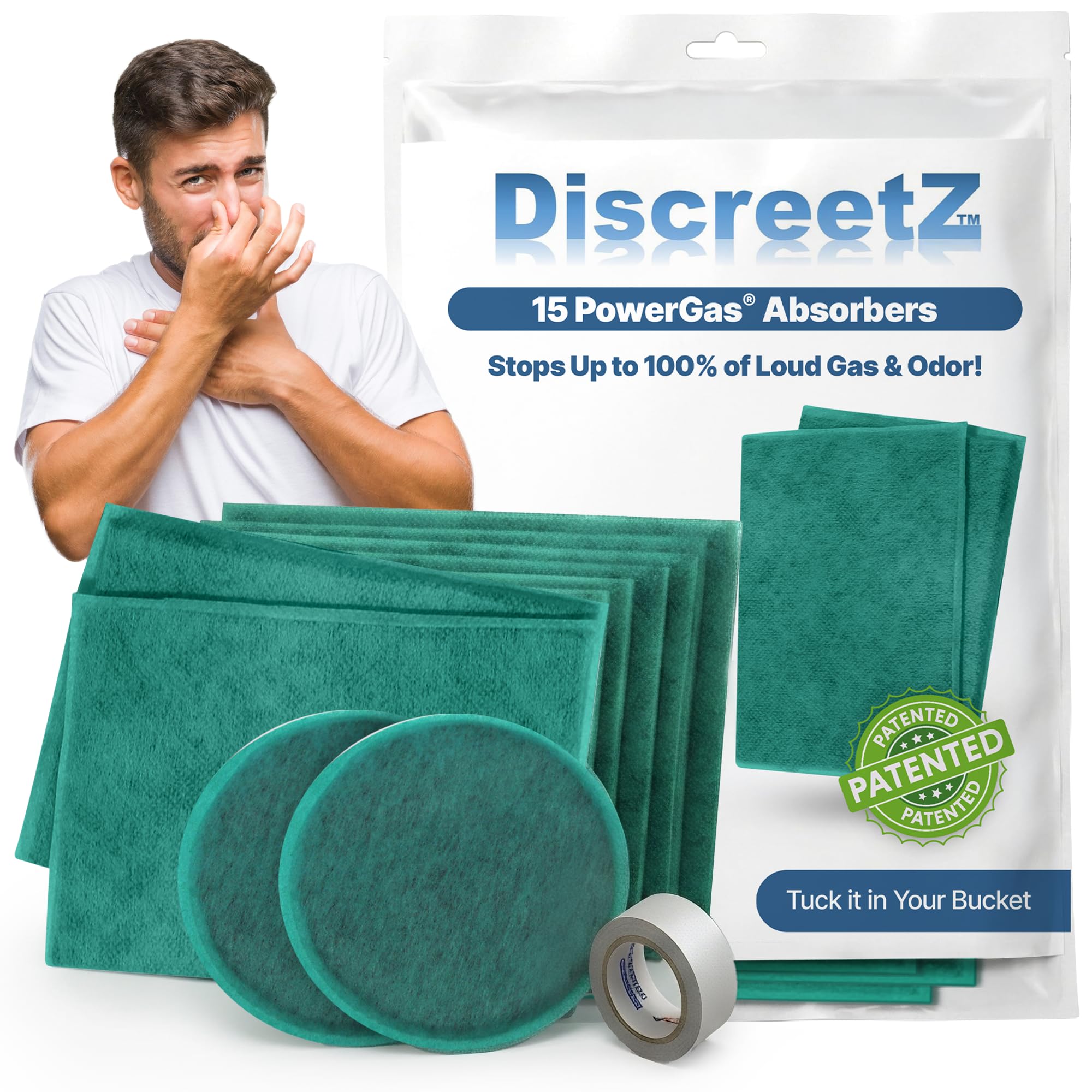 Gas pads absorb odors & sound, activated charcoal odor absorber flatulence pads, bad gas relief for adults, silence sound, women & men charcoal odor