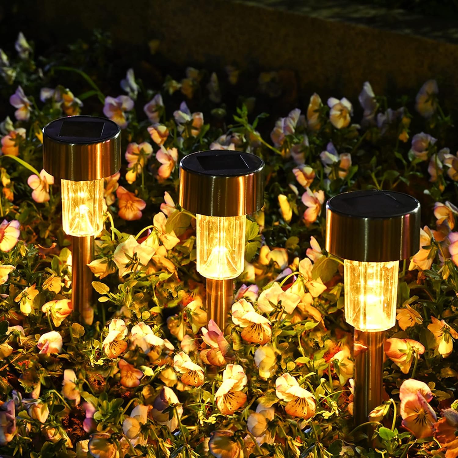 Solar LED Pathway Lights Outdoor, Waterproof Decorative Landscape Garden Lights, Energy Saving Auto ON/Off Stake Lights for Yard, Driveway & Walkway (Pack of 10)-image-37