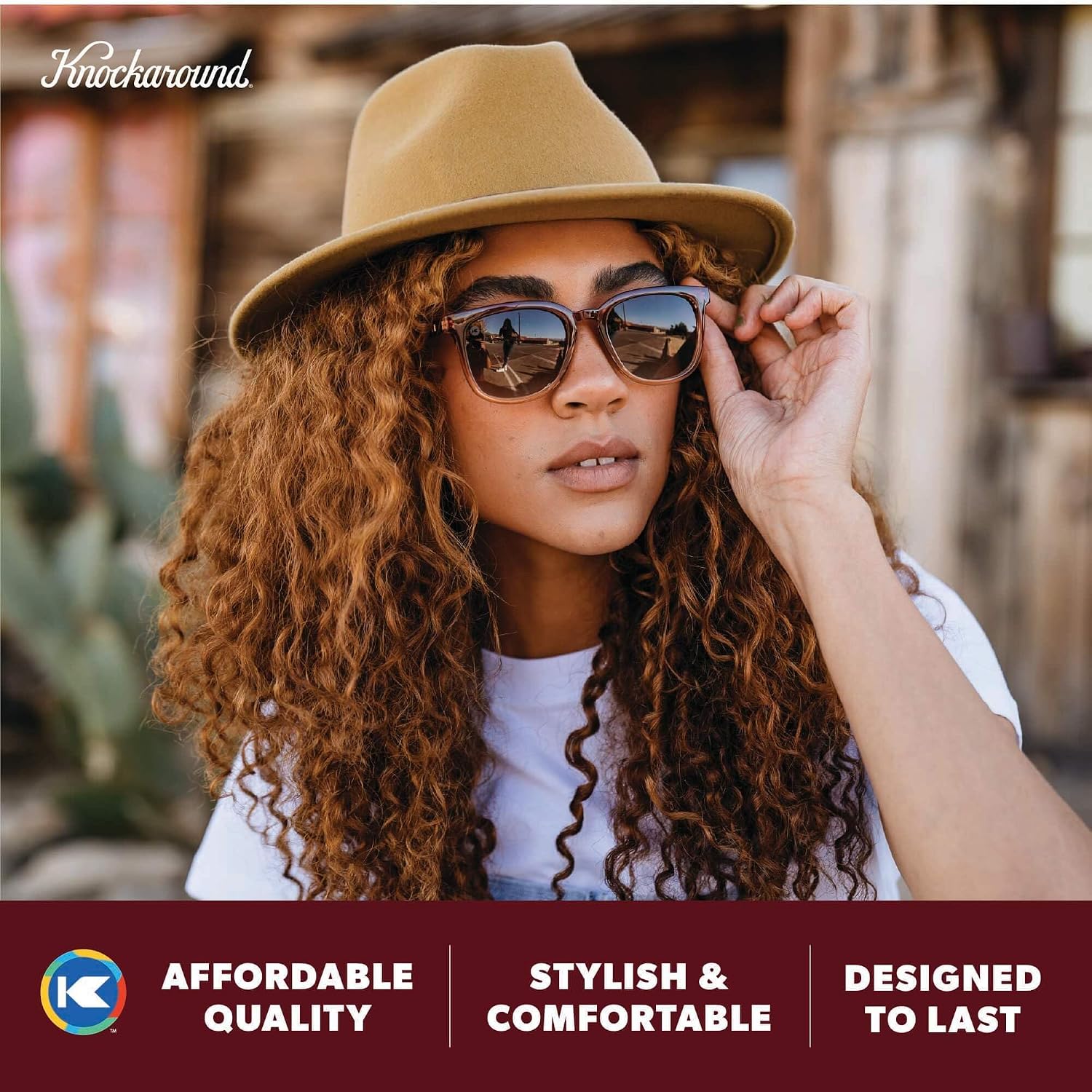Knockaround Rounded Square Polarized Sunglasses for Men Women UV Protection image 5