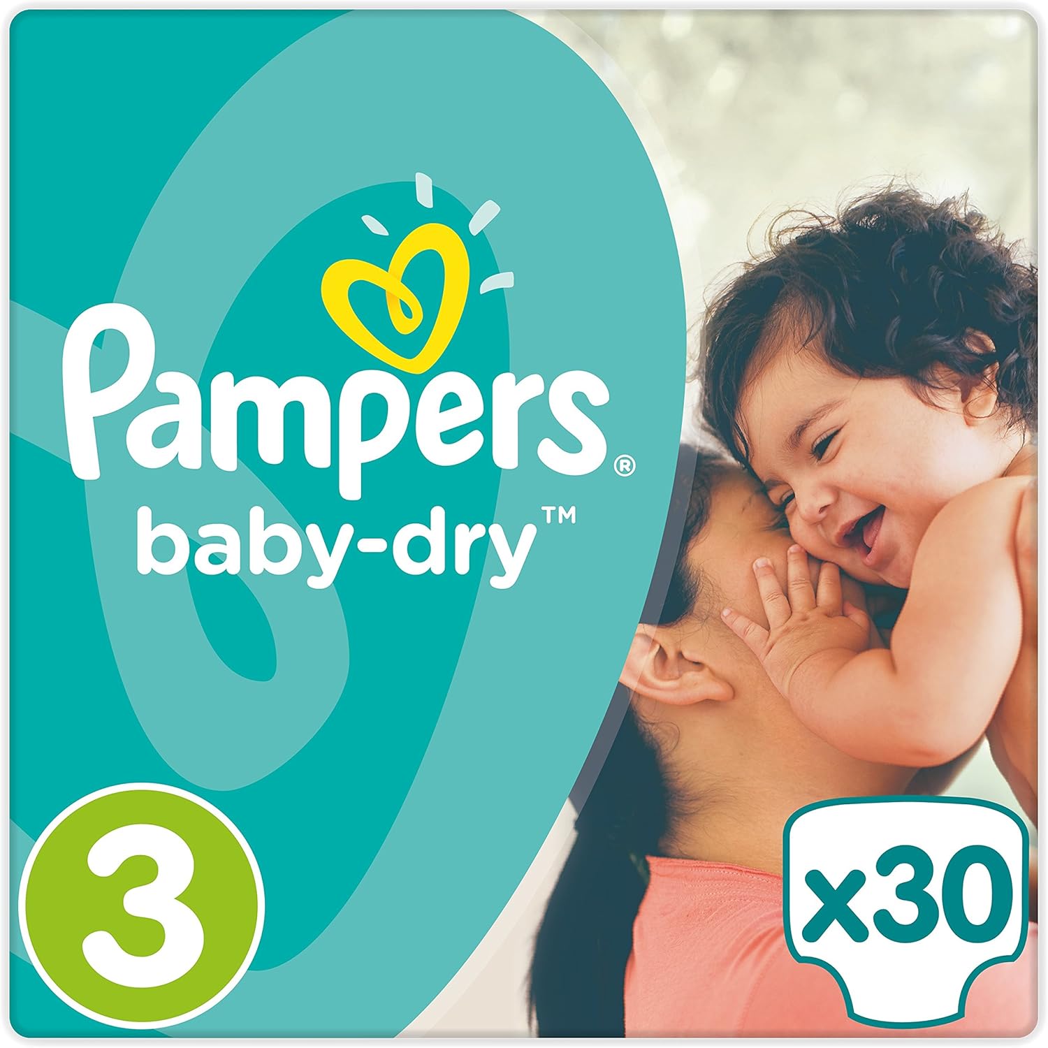 Pampers Baby Dry Nappies Carry Pack, Size 3 (Midi) 30 Nappies
