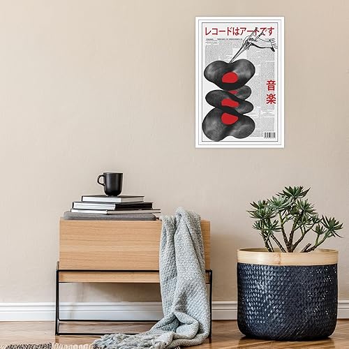 Miniatura 8 de Póster de lienzo de música retro japonesa, disco de vinilo vintage, arte de pared, exposición japonesa de moda, impresiones artísticas musicales,