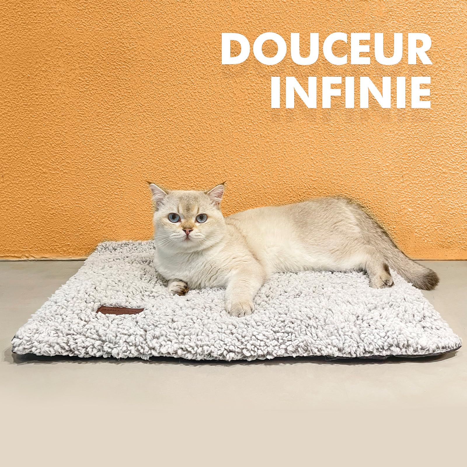Mora Pets Tapis Chauffant pour Chat Coussin Auto Chauffant Couverture sans électricité - Panier Doux et sécurisé pour Votre Animal - Tapis Thermique pour Chat Lavable - 61 x 46 cm
