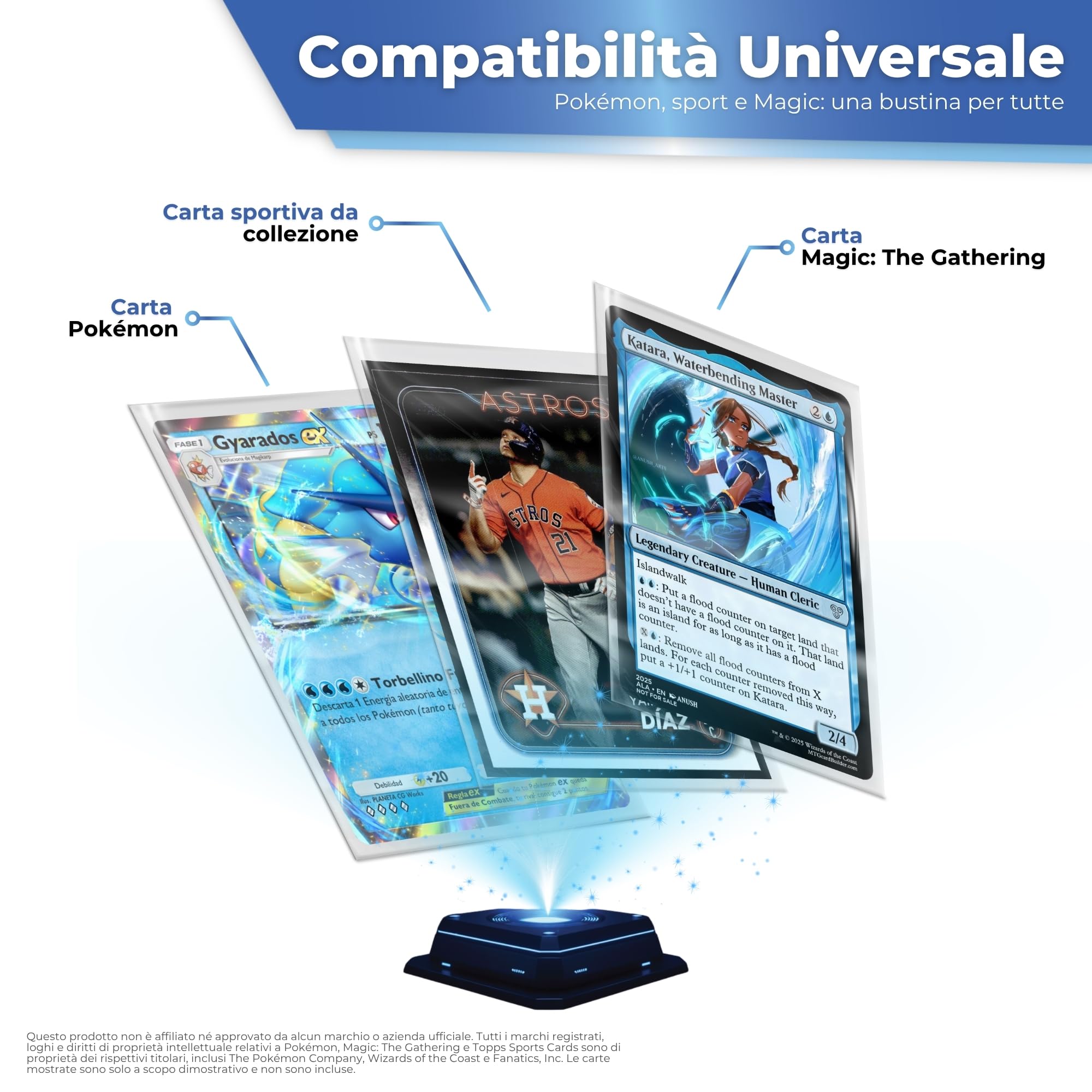 Sleeves Pokemon 300 pz 67x94 mm | Sleeves Magic | Bustine Pokemon Protettive Trasparenti Senza Acido | Bustine Carte Compatibili Yu-Gi-Oh, One Piece e TCG | Classic Fit