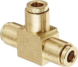 Eaton Weatherhead 1864X4 Brass CA360 D.O.T. Air Brake Tube Fitting, Union Tee, 1/4