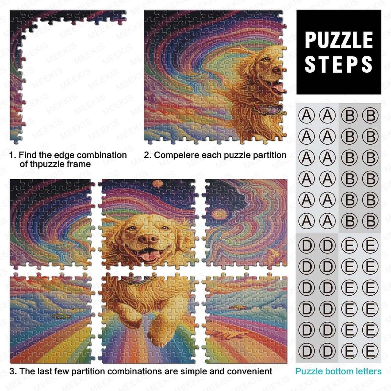 Puzzle Herbstlandschaft Mit Hunden – 1000 Teile Für Erwachsene, 50x70 Cm