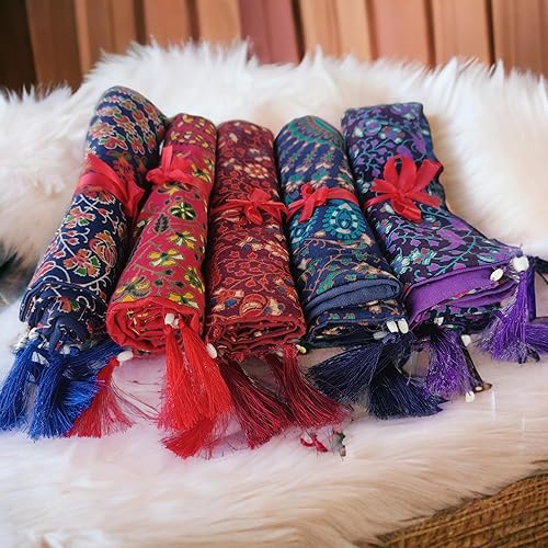 Miniatura 6 de Juego de 5 fundas de cojín de algodón con diseño étnico bohemio indio de la marca Third Eye Export