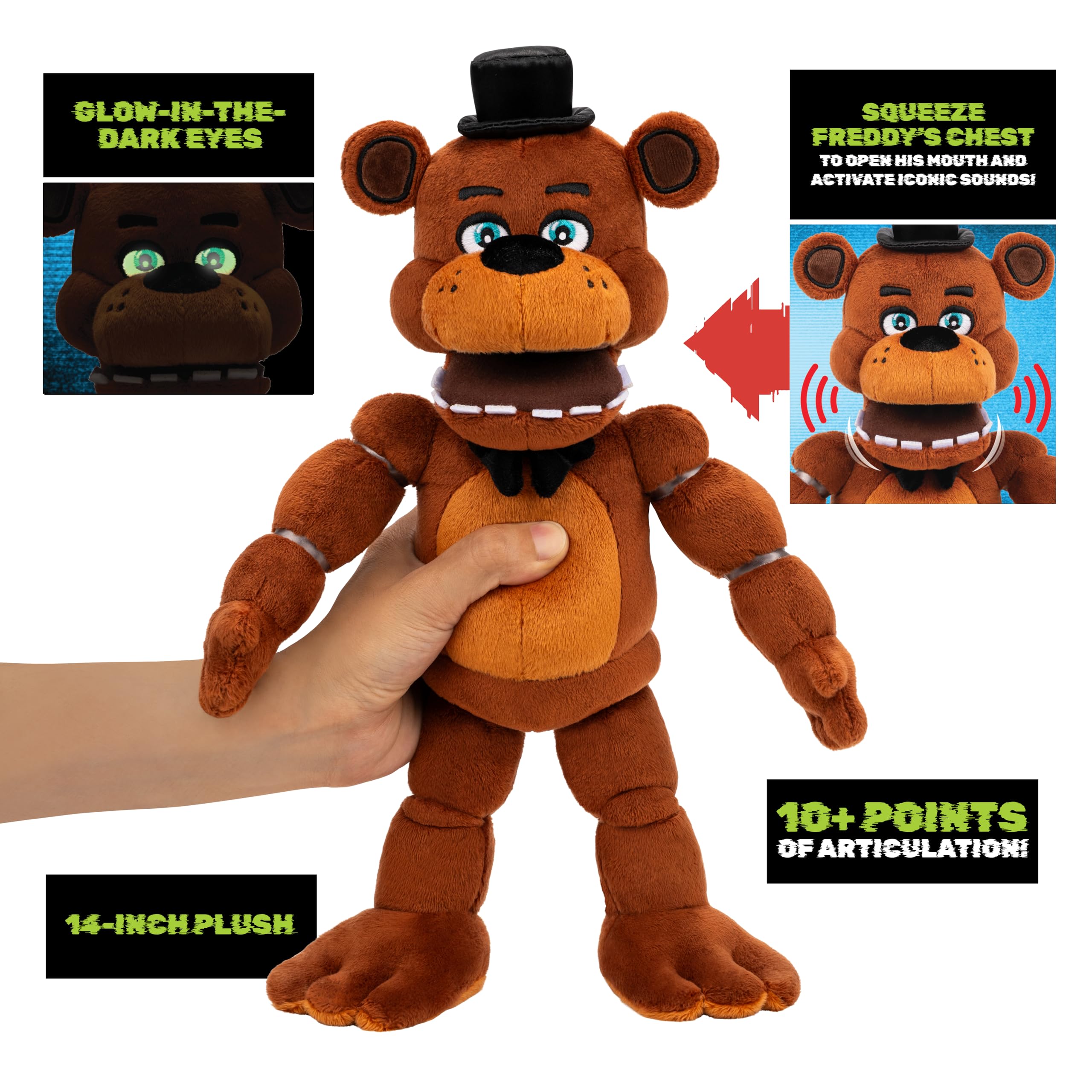 Five Nights at Freddy's 14” Poseable Sound Freddy Fazbear Plush