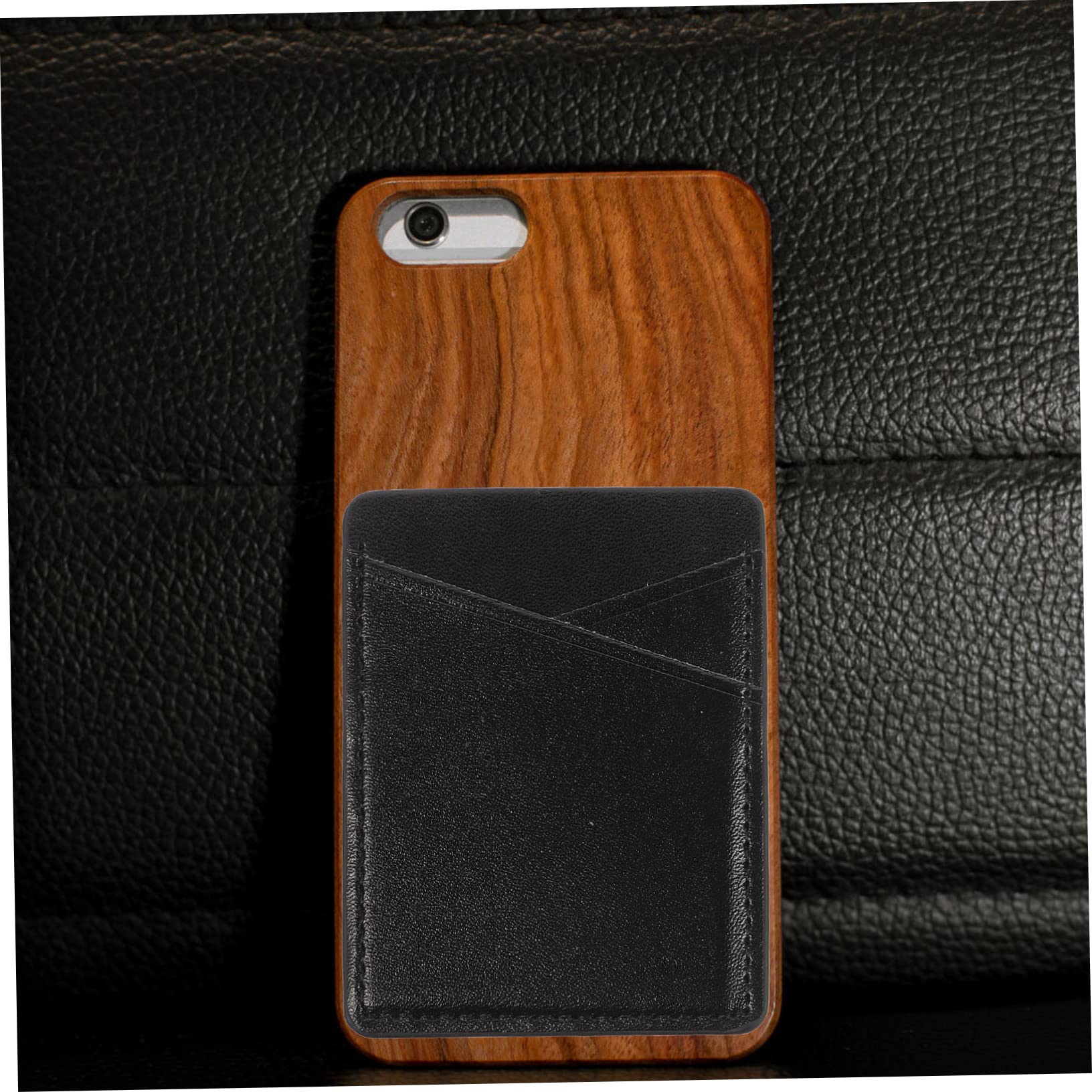 HOMSFOU 10pezzi Porta Carte Adesivo Per Smartphone Pu Pelle Wallet Pocket Per Telefono Portafoglio Compatto Per Carte e Monete Design Pratico e
