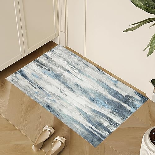 INGEROOM Machine Washable Rug Non-Slip Backing Abstract Area Rug 2x3 Washable Area Rug for Living Rooms Bedrooms and Dining Rooms Easy to Clean Modern Abstract Area Rug