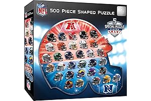 500 Piece Sports Jigsaw Puzzle for Adults - NFL Helmet Shaped Puzzle