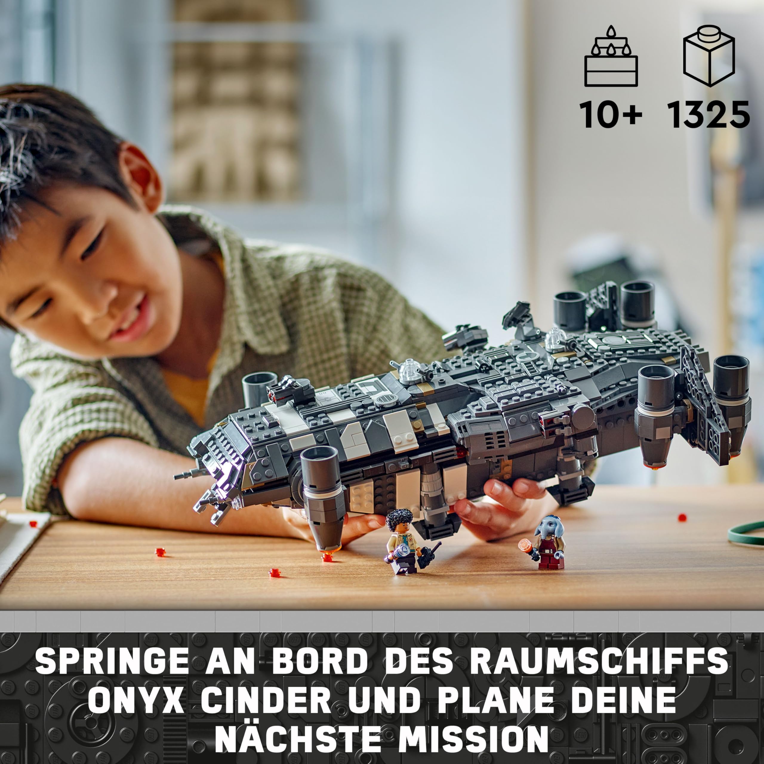 LEGO Star Wars: Skeleton Crew Die Onyx Cinder, Spielzeug-Sternenschiff zum Bauen und Sammeln für Jungen und Mädchen mit 5 Charakteren, Geschenkidee für Fans ab 10 Jahren 75374