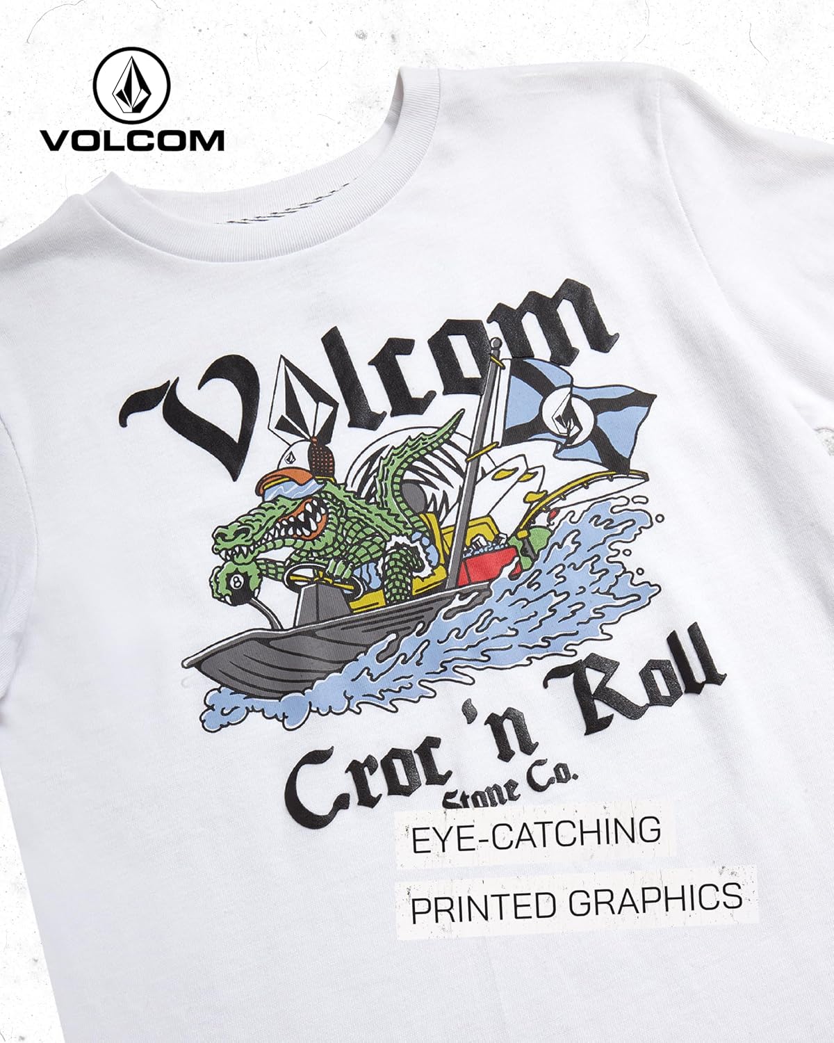 Volcom Boys T Shirt - 2 Pack Cotton Blend Short Sleeve Graphic Tees for Boys, Cool Casual Graphic T Shirts