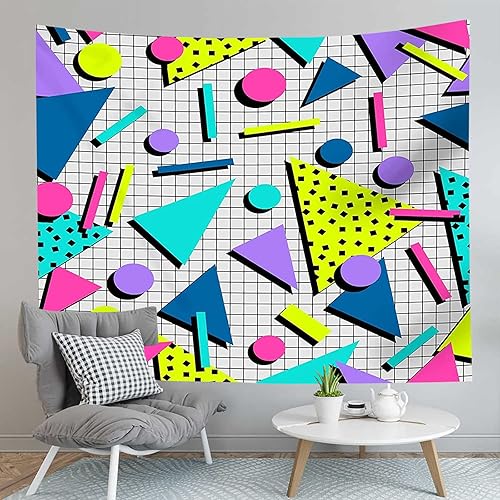 Miniatura 1 de Remain Unique Tapiz de estilo de moda de los años 80 y 90, tapiz de poliéster, tapiz decorativo para colgar en la pared para dormitorio, 59.1 x 90.6