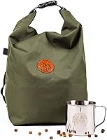 Vista 7 de Wilderdog Bolsa para perros - Resistente al agua, portador de croquetas portátil y taza de acero inoxidable - Azul Pacífico