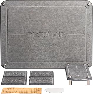 DIATOLAND Stone Drying Mat for Kitchen Counter | Quick Dry Stone | Set 6pc | Diatomaceous Earth Stone Dish Drying Mat | Drying Stone for Kitchen Counter & Bathroom Counter Tray & 4 Stone Coasters