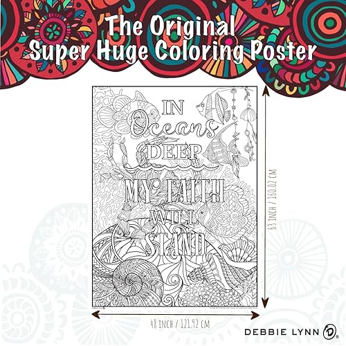 Miniatura 4 de Debbie Lynn  El póster original jumbo para colorear. Enorme formato de 48 x 63 pulgadas, el más grande del mercado. Elige entre 12 grandes diseños