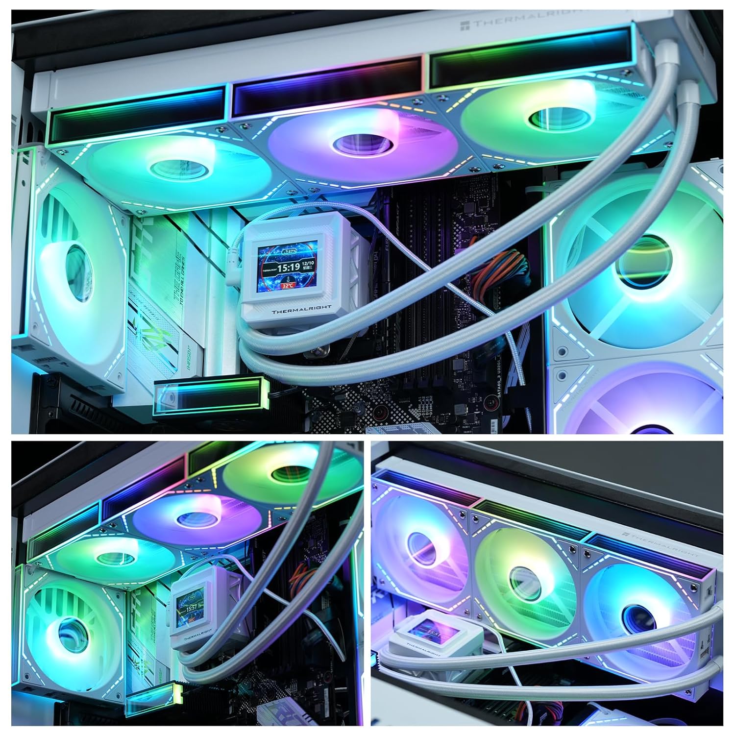 TL-M12QW-S X3 120mm ARGB PC Case Fans 3-Pack, 2000 RPM PWM Fans with Daisy-Chain, High Airflow 68.9 CFM, S-FDB Bearing, Infinity-Mirror Lighting for PC Cases and CPU Coolers
