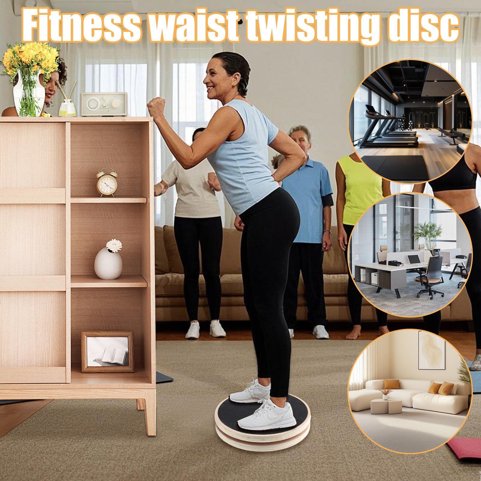 Attrezzo per scolpire la vita – Disco in legno AB | Attrezzatura per esercizi fisici, body trainer, attrezzi da fitness rotanti, scultura Twist per finiture braccia