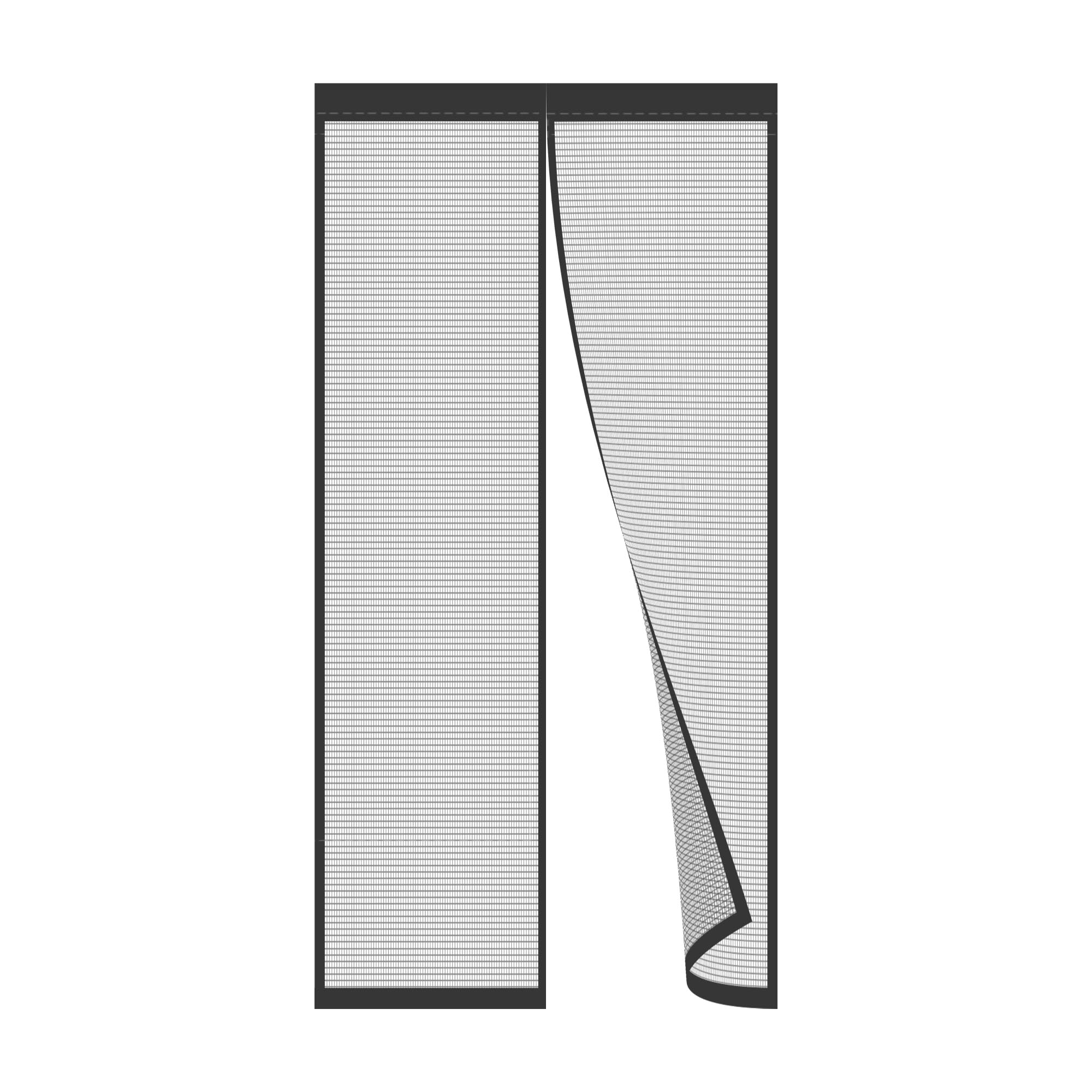 Ldqbf Black Magnetic Screen Door,220X165cm Screen Door Mesh With Self Sealing Magnets,Mesh Keep Bug,Bee,Spider,And Winged Insect Out