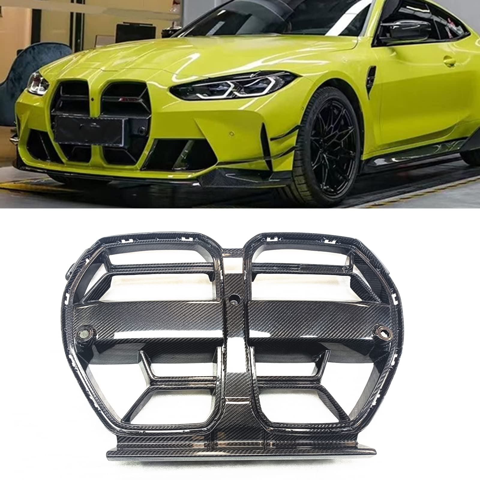 Amazon | 本物のカーボンファイバーフロントキドニーグリル BMW M3 G80
