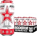 Rockstar Pure Zero Energy Drink, Fruit Punch, 0 Sugar, with Caffeine and Taurine, 16oz Cans (12 Pack) (Packaging May Vary)